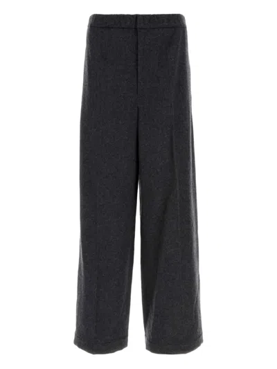 JIL SANDER FLANNEL WOOL TROUSERS
