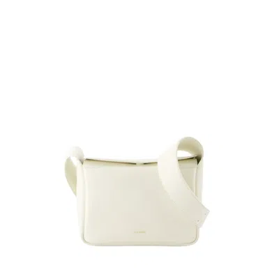 JIL SANDER JIL SANDER FLAP MESSENGER XS CROSSBODY - LEATHER - BEIGE