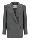 Jil Sander Wool Blazer Blazers Gray In Gray