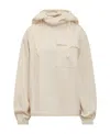 Jil Sander Flap-pocket Drawstring Hoodie In Nude