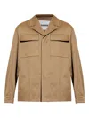 Jil Sander Flap-pocket Cotton Jacket In Brown