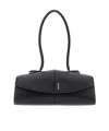 Jil Sander Structured Leather Shoulder Bag In Black