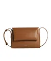 Jil Sander Messenger Brown Leather Crossbody Bag In Brown