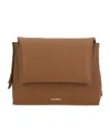 Jil Sander Messenger Brown Leather Crossbody Bag In Brown