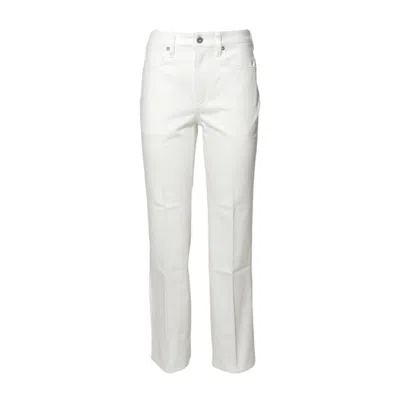 Jil Sander Flare Pants In Cream Denim In White
