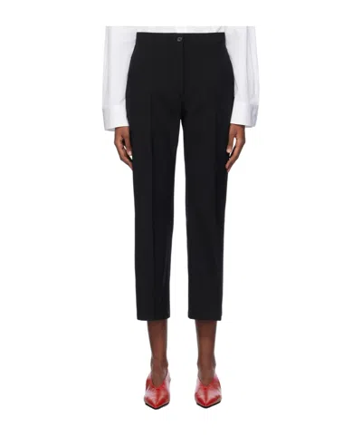 Jil Sander Black Flared Trousers In 001 Black