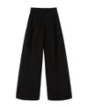 Jil Sander Flared Cotton Trousers In Black