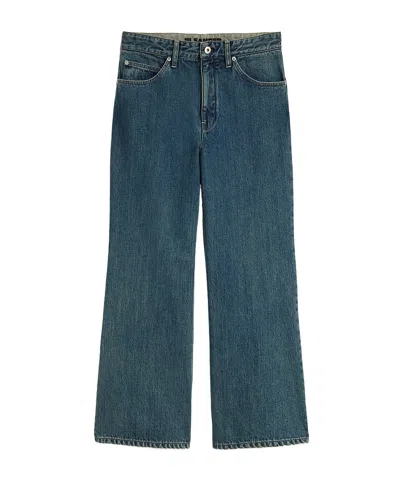 JIL SANDER JIL SANDER FLARED CROPPED JEANS