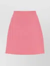 Jil Sander Flared Hemline Mini Skirt In Polyester In Pink