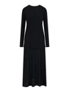 Jil Sander Black Layered Midi Dress In Black