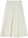 Jil Sander Flared A-line Midi Skirt In White