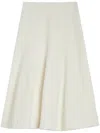 Jil Sander Flared A-line Midi Skirt In White