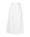Jil Sander Flared Panelled Midi Skirt In White
