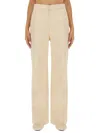 Jil Sander Flared Pants In Beige