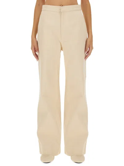 Jil Sander Flared Pants In Neutral