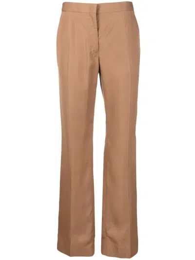 Jil Sander Flared Tailored Trousers In Brown