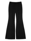 Jil Sander Flared Wool Trousers In Black