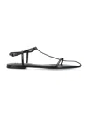 Jil Sander Flat Cage Sandals In Black