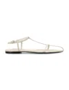 Jil Sander Woman Sandals Beige Size 9 Soft Leather In Toile