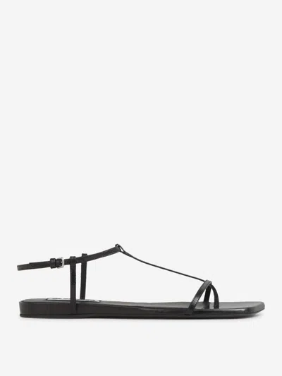 JIL SANDER JIL SANDER FLAT LEATHER SANDALS