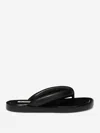 Jil Sander Leather Slides In Black