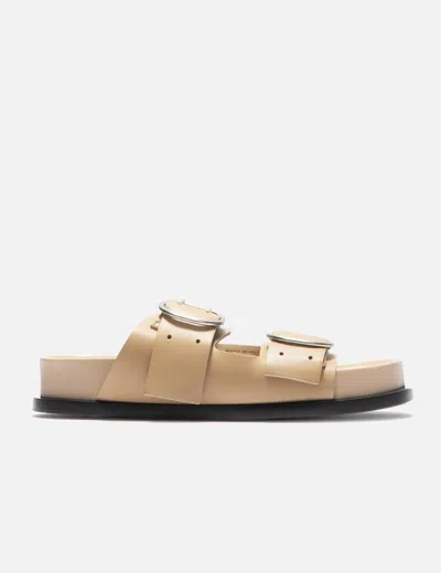 Jil Sander Flat Sandal In Green