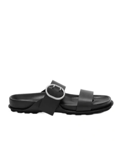 Jil Sander Flat Sandals In Black