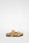 Jil Sander Buckle Leather Flat Sandals