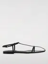 Jil Sander Black Sandals With Ankle Buckle Closure In Leather Woman In Black