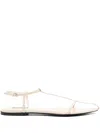 Jil Sander 10mm Leather T-bar Sandals In Neutrals