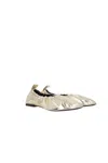 Jil Sander Leather Ballerinas Metallic Finish