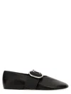 Jil Sander Smooth Leather Ballerinas In Black