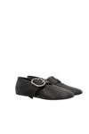 Jil Sander Smooth Leather Ballerinas In Black
