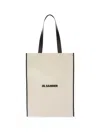 Jil Sander Flat Shopper Medium Tote Bag In Neutrals