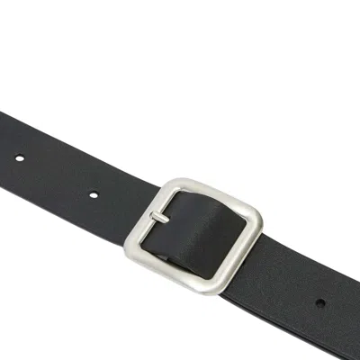 Jil Sander Flat Square Belt In Black