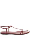 Jil Sander New Tripon Leather Sandals For Men In Red