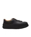 Jil Sander Flatform Low-top Sneakers In Black