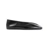 Jil Sander Woman Ballet Flats Black Size 10 Soft Leather In Black
