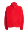 Jil Sander Fleece High-neck Jacket In Red