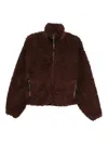 Jil Sander 173 Gd Zip Up Jacket In Brown
