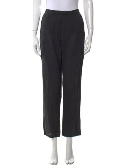 Pre-owned Jil Sander Fleece Straight Leg Pants In Black