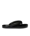 Jil Sander Leather Slides In Black