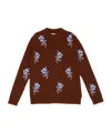 Jil Sander Embroidered Alpaca Blend Sweater In Brown
