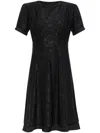 Jil Sander Floral-jacquard Dress In Black