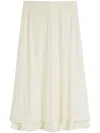 Jil Sander Floral-jacquard Midi Skirt In White