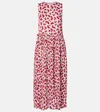 Jil Sander Floral Pleated Midi Dress