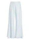 Jil Sander Floral-print Flared Trousers In Blue