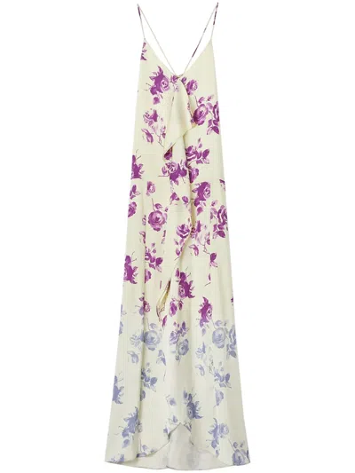Jil Sander Floral-print Maxi Dress In Multi