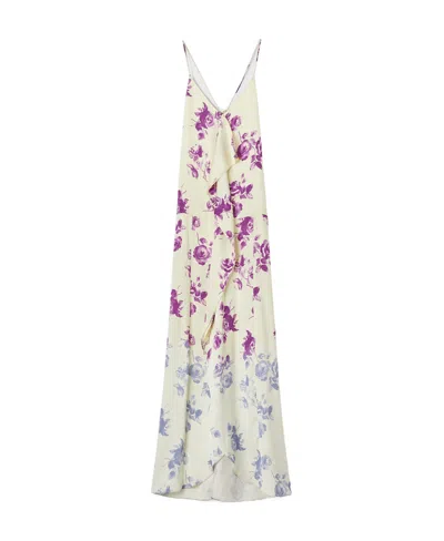 Jil Sander Floral-print Maxi Dress In Prism Violet Multi