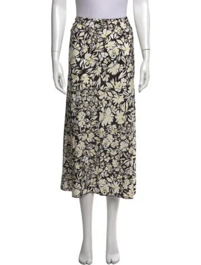 Pre-owned Jil Sander Floral Print Midi Length Skirt In Neutral